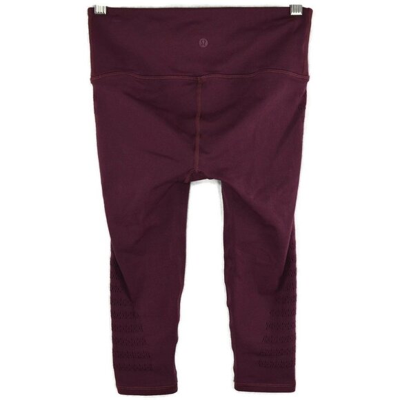 lululemon Reveal Crops *Stripes Size 6 in Dark Adobe - Picture 1 of 4